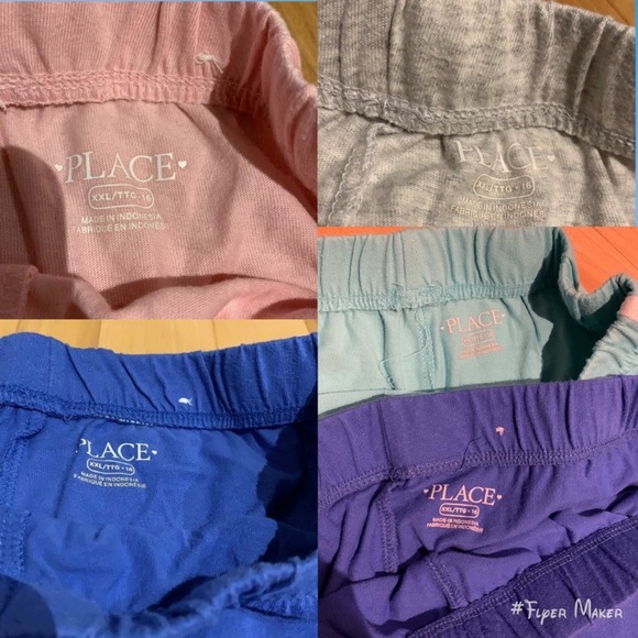 7 Girl’s Children’s Place shorts Pink/Grey/Blue - size 16 (XXL), bike short- NWT - Picture 2 of 16